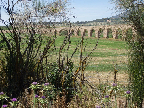 We come across an ancient Roman Aqueduct System.